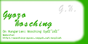 gyozo wosching business card